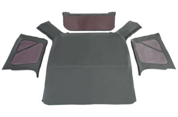 Image of King 4WD Replacement Soft Top, Jeep Wrangler TJ 1997 - 2006, w/o Upper Doors, w/ Tinted Windows, Black Diamond, 14010235