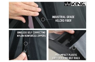 Image of King 4WD Replacement Soft Top, Jeep Wrangler TJ 1997 - 2006, w/ Upper Doors, Tinted Windows, Black Diamond, 14010135