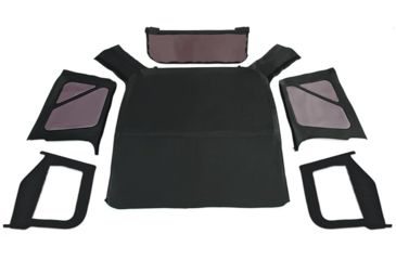 Image of King 4WD Replacement Soft Top, Jeep Wrangler TJ 1997 - 2006, w/ Upper Doors, Tinted Windows, Black Diamond, 14010135