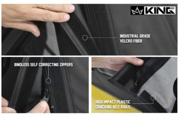 Image of King 4WD Replacement Soft Top, Jeep Wrangler Unlimited JK 4 Door 2010 - 2018, w/ Tinted Windows, Black Diamond, 14010635