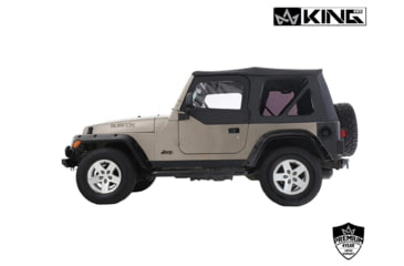 Image of King 4WD Replacement Soft Top With Tinted Upper Doors, TJ, Black Diamond, 14010135T