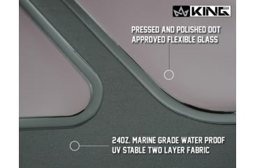 Image of King 4WD Replacement Soft Top With Tinted Upper Doors, TJ, Black Diamond, 14010135T