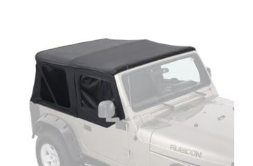 Image of King 4WD Replacement Soft Top With Tinted Upper Doors, TJ, Black Diamond, 14010135T