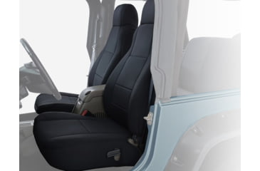 Image of King 4WD Seat Covers, Jeep Wrangler TJ 1997 - 2002, Neoprene, Black/Black, 11010701