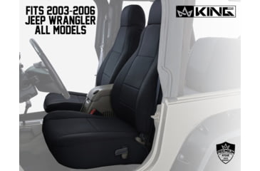 Image of King 4WD Seat Covers, Jeep Wrangler TJ &amp; LJ 2003 - 2006, Neoprene, Black/Black, 11010601