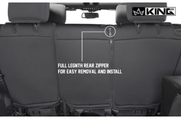 Image of King 4WD Seat Covers, Jeep Wrangler Unlimited JK 4 Door 2008 - 2012, Neoprene, Black/Black, 11010401