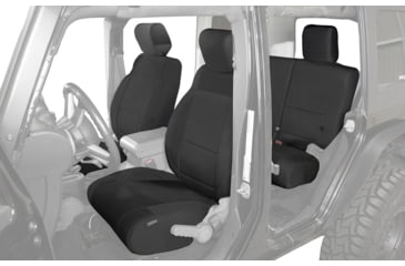 Image of King 4WD Seat Covers, Jeep Wrangler Unlimited JK 4 Door 2008 - 2012, Neoprene, Black/Black, 11010401