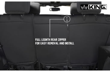 Image of King 4WD Seat Covers, Jeep Wrangler Unlimited JK 4 Door 2013 - 2018, Neoprene, Black/Black, 11010201