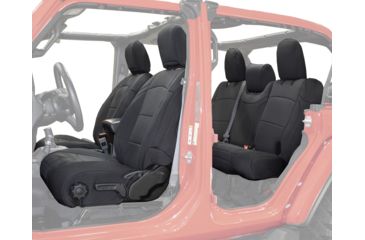 Image of King 4WD Seat Covers, Jeep Wrangler Unlimited JL 4 Door 2018 - 2019, Neoprene, Black/Black, 11010801