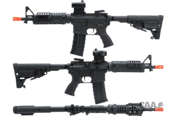 Image of King Arms / Eagle Force CAA Licensed M4 Airsoft AEG Rifle by King Arms, Model CQB, Black, CAD-AG-07-BK