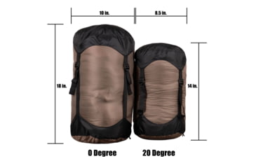 Image of Kings Camo XKG Summit 0 Degree Mummy Bag, Khaki/Charcoal, Long, XKG6100