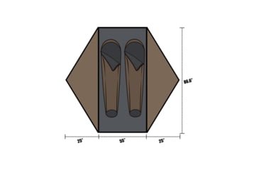 Image of Kings Camo XKG Summit 2 Tent, Khaki/Charcoal, 2 Person, XKG6200