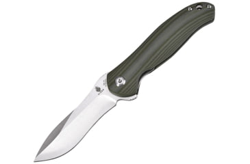 Image of Kizer Cutlery Bad Dog Linerlock Folding Knife, 3in Satin Vg-10 SS Blade, Green G10 Handle, Pocket Clip, V3463A2