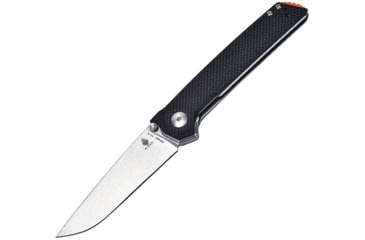 Image of Kizer Cutlery Domin Folding Knife, 3.5in Stonewash Vg-10 SS Drop Point, Black G10 Handle, Thumb Stud, Pocket Clip, V4516A1