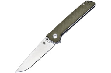 Image of Kizer Cutlery Domin Folding Knife, 3.5in Stonewash Vg-10 SS Drop Point, Green G10 Handle, Thumb Stud, Pocket Clip, V4516A2