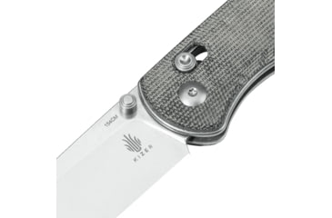 Image of Kizer Cutlery Drop Bear Micarta SW Folding Knife, 4.13in Closed, 3in Stonewash 154CM Stainless Steel Blade, Gray Micarta Handle, V3619C3