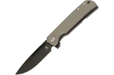 Image of Kizer Cutlery Escort Framelock Folding Knife,3.5in,S35VN Steel,Standard Edge,Black,Gray,Titanium Handle KI4481