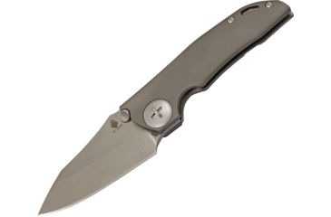 Image of Kizer Cutlery GPB1 Framelock Folding Knife,3.75in,S35VN Steel,Standard Edge,Stonewash,Gray,Titanium Handle KI4473