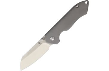Image of Kizer Cutlery Guru Framelock Folding Knife,3in,S35VN Steel,Standard Edge w/ Thumb Stud,Satin,Gray Titanium Handle KI3504A2