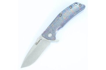 Image of Kizer Cutlery Ki3404A2 Folding Knife,3in,Blue Anodized Titanium,Satin Drop Point KI3404A2
