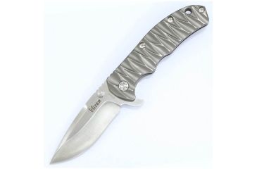 Image of Kizer Cutlery Ki401B1 Folding Knife,4.09in,Natural Titanium,Satin Drop Point KI401B1