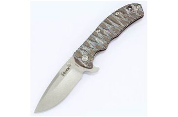 Image of Kizer Cutlery Ki401B3 Folding Knife,4.09in,Purple Titanium,Stone Washed Drop Point KI401B3