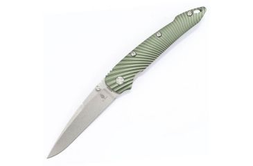 Image of Kizer Cutlery Ki4419A3 Folding Knife,3.55in,OD Green Aluminum,Satin Drop Point KI4419A3