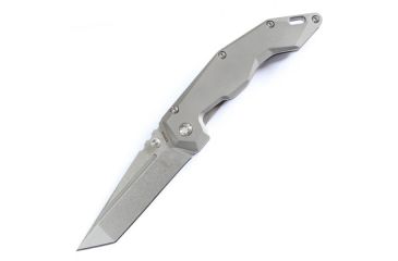 Image of Kizer Cutlery Ki4430 Folding Knife,3.5in,Flat Titanium,Stone Washed Tanto KI4430