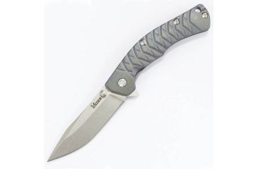Image of Kizer Cutlery Ki4443TI1 Folding Knife,Blue Titanium,Satin Drop Point KI4443TI2
