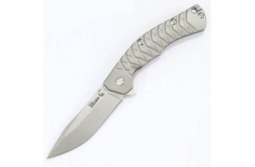 Image of Kizer Cutlery Ki4443TI1 Folding Knife,Natural Titanium,Satin Drop Point KI4443TI1
