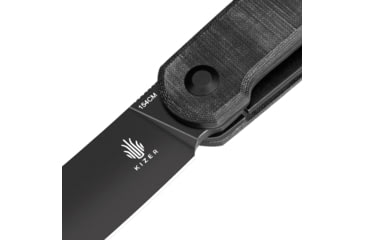 Image of Kizer Cutlery Klipper Black Linen Folding Knife, 4.13in Closed, 3.13in Black Stonewash 154CM Stainless Steel Blade, Black Linen Micarta Handle, V3580C2