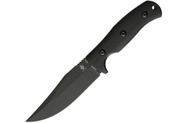 Image of Kizer Cutlery Little River Bowie Knife, 8.75in Closed, 4.25in Black 1095Hc Steel Clip Point Blade, Black G10 Handle, Black Kydex Sheath, KI1029