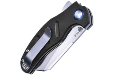 Image of Kizer Cutlery Mini C01C Linerlock Folding Knife, 2.5in Satin Vg-10 SS Wharncliffe Blade, Black G10 Handle, Pocket Clip, V3488-A1