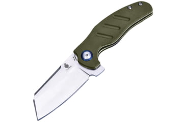 Image of Kizer Cutlery Mini C01C Linerlock Folding Knife, 2.5in Satin Vg-10 SS Wharncliffe Blade, Green G10 Handle, Pocket Clip, V3488-A2