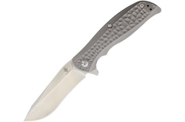 Image of Kizer Cutlery Rattler Framelock Folding Knife,3.625in,S35VN Steel,Standard Edge,Satin,Gray,Titanium Handle KI4470