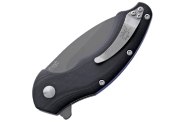 Image of Kizer Cutlery Roach Linerlock Folding Knife, 3.5in Gray Titanium Coated Bohler N690 SS Blade, Black G10 Handle, Pocket Clip, V4477N1