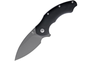 Image of Kizer Cutlery Roach Linerlock Folding Knife, 3.5in Gray Titanium Coated Bohler N690 SS Blade, Black G10 Handle, Pocket Clip, V4477N1