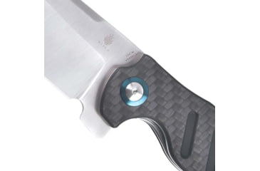 Image of Kizer Cutlery Sheepdog Linerlock Folding Knife, 3.95in, 154CM, Satin Sheepsfoot Blade, Black/Gray Carbon Fiber Handle, Boxed, V5488C3