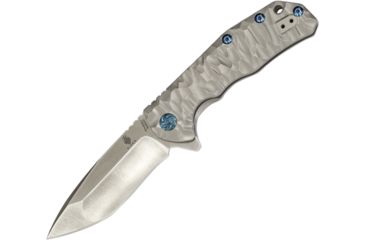 Image of Kizer Cutlery Shoal Framelock Folding Knife,3.5in,Drop Point,Grey,Titanium Handle KI4469A1
