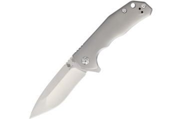 Image of Kizer Cutlery Shoal M390 Limited Edition Folding Knife,3in,M390 Steel,Standard Edge,Drop Point,Stonewash,Titanium Handle KI3469A1