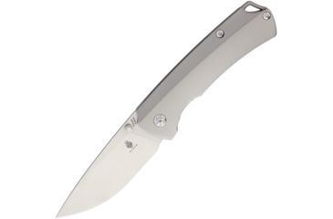 Image of Kizer Cutlery T1 Folder CPM-S35VN Folding Knife,3.25in,CPM S35VN Steel,Drop Point,Stonewash,Matte Silver,Titanium Handle KI3490