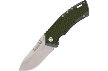 Image of Kizer Cutlery Titanium Folding Knife,Stone Washed CPM-S35VN Blade,Green G-10 Handle KI3411