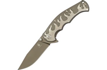 Image of Kizer Cutlery Titanium Framelock Folding Knife,3.75in,Gray,Gray,Titanium Handle KI4447A1