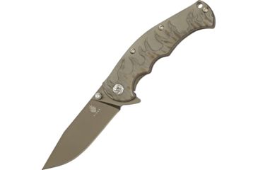 Image of Kizer Cutlery Titanium Framelock Folding Knife,3.75in,Gray,Titanium Handle KI4447A2
