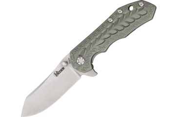 Image of Kizer Cutlery Titanium Framelock Knife, Anodized green/gray titanium handle KI4423