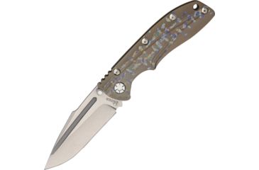 Image of Kizer Cutlery Titanium Framelock Fold Knife, SS modified drop point fine edge blade, titanium handle KI412A2