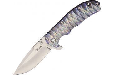 Image of Kizer Cutlery Titanium Framelock Purple Fold Knife, SS drop point fine edge blade, Purple handle KI5401A2