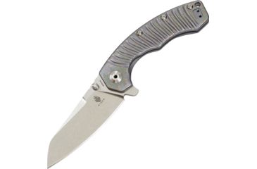 Image of Kizer Cutlery Tomcat Framelock Folding Knife,3.625in,CPM-S35VN Steel,Stonewash,Anodized Titanium Handle KI4450TI2
