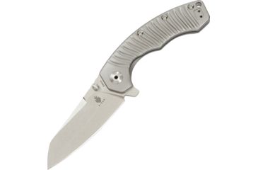 Image of Kizer Cutlery Tomcat Framelock Folding Knife,3.625in,CPM-S35VN Steel,Stonewash,Milled Titanium Handle KI4450TI1
