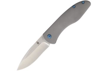 Image of Kizer Cutlery Velox 2 Framelock Folding Knife,3.25in,Stainless Steel,Standard Edge,Drop Point,Gray,Titanium Handle KI4478
